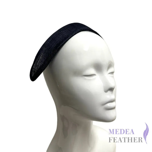 7cm Navy Curved Moon-shaped Sinamay Hat Base