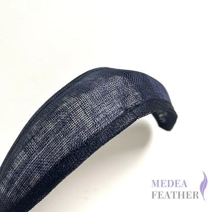 7cm Navy Curved Moon-shaped Sinamay Hat Base