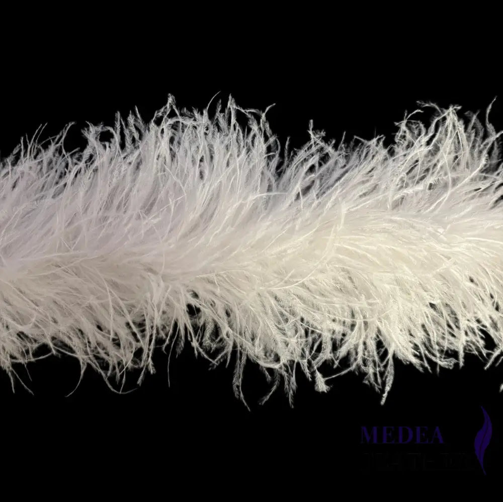 8 Ply Ostrich Feather Fringe Feather Boa (2 yards) FB03 - #01 Ivory