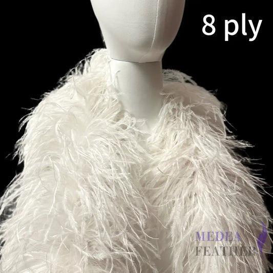 8 Ply Ostrich Feather Fringe Feather Boa (2 yards) FB03