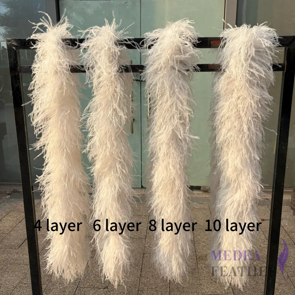 8 Ply Ostrich Feather Fringe Feather Boa (2 yards) FB03