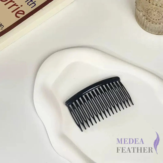 8cm 16Teeth Plastic Hair Comb Black / 1 Piece