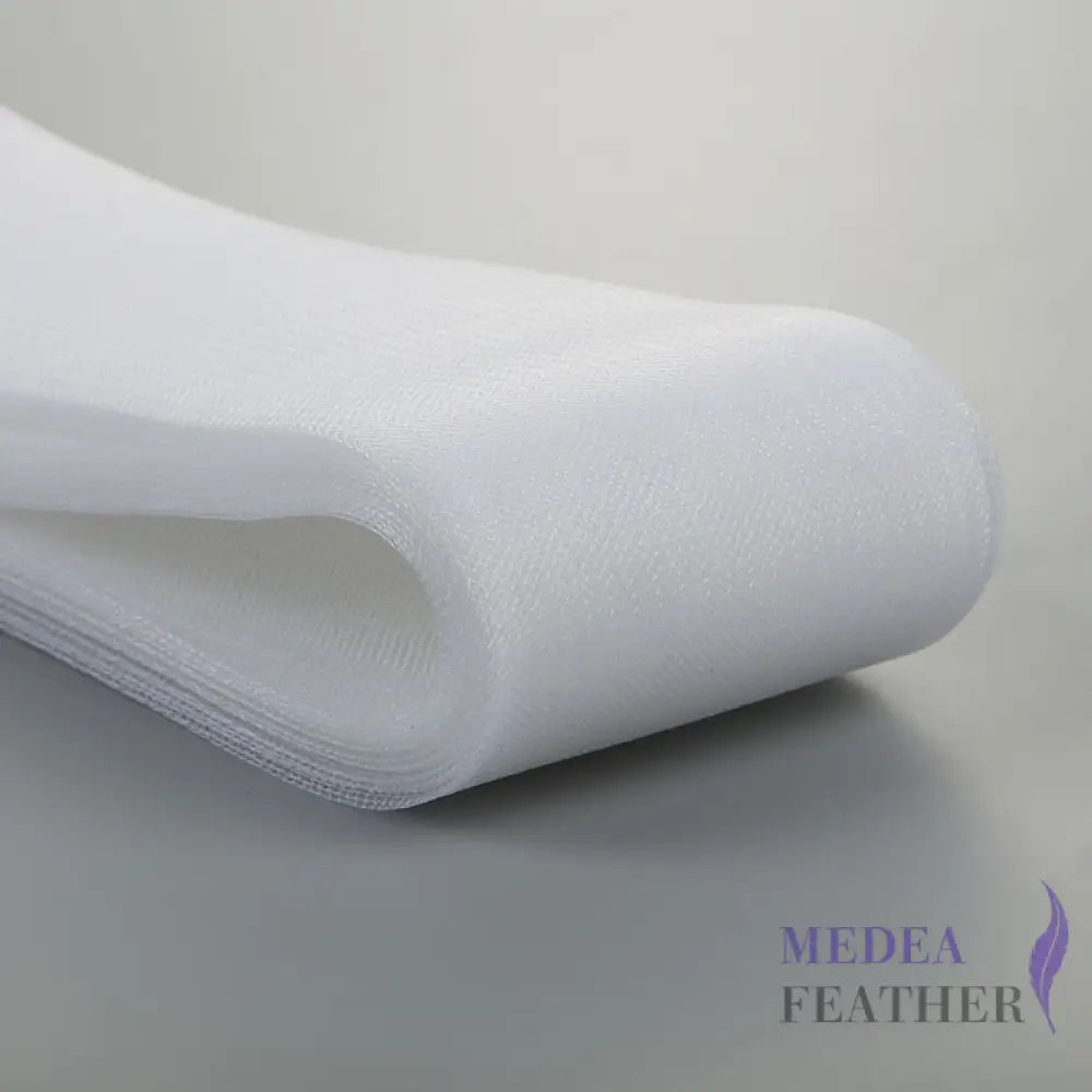 8cm Wide Plain Woven Crin Braid 01 White / 10 Meters