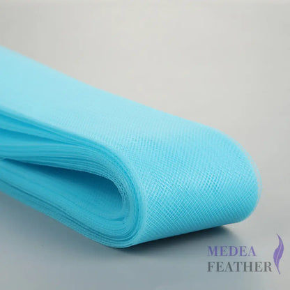 8cm Wide Plain Woven Crin Braid 02 Light Turquoise / 10 Meters