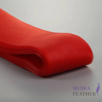 8cm Wide Plain Woven Crin Braid 07 Red / 10 Meters