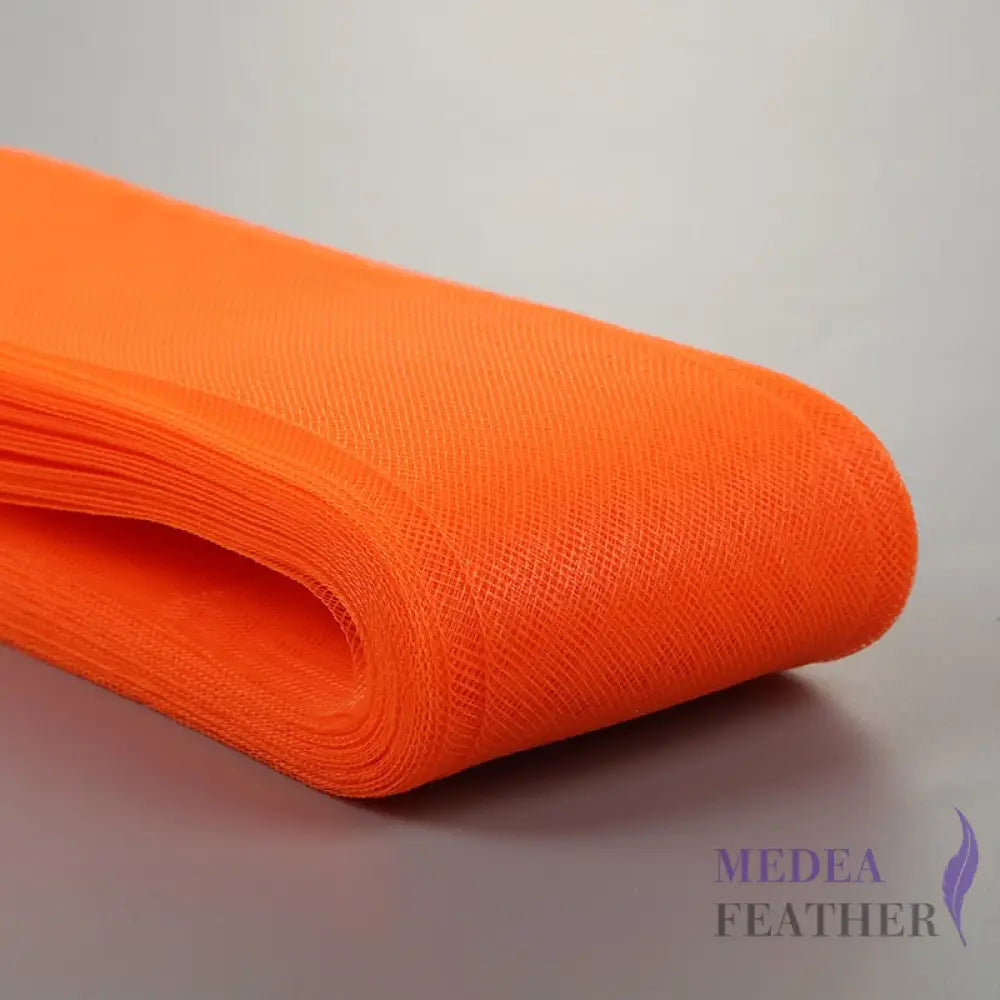 8cm Wide Plain Woven Crin Braid 08 Orange / 10 Meters