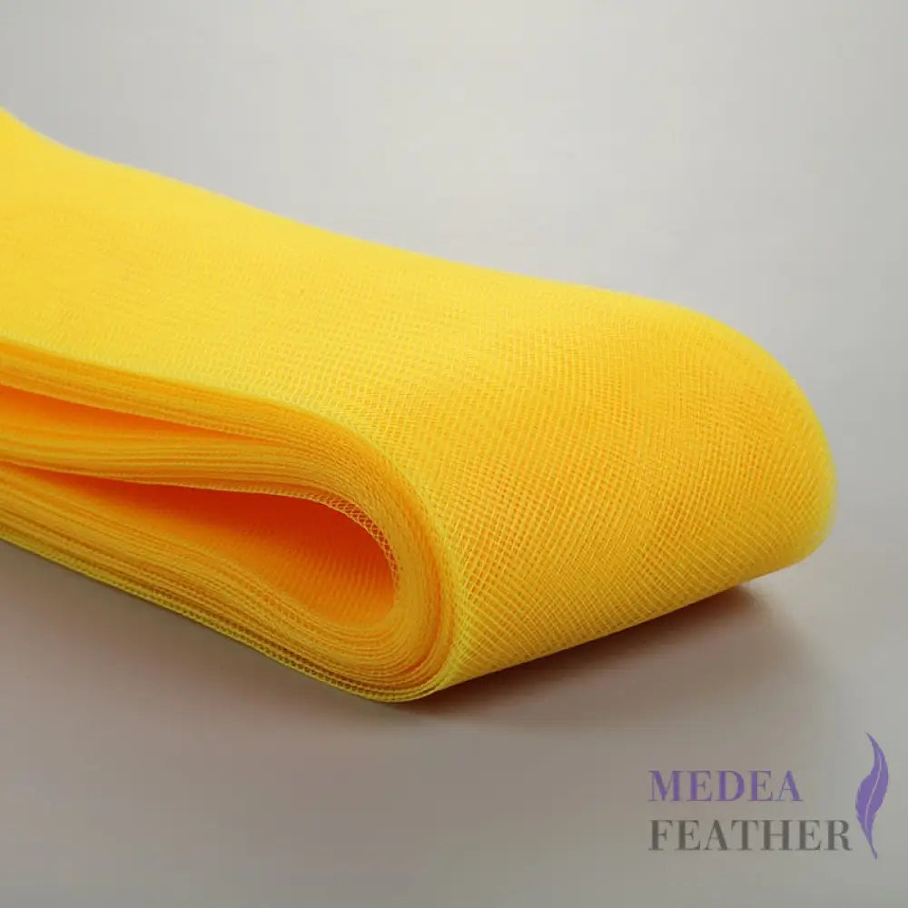 8cm Wide Plain Woven Crin Braid 10 Yellow / 10 Meters