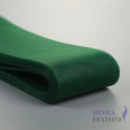 8cm Wide Plain Woven Crin Braid 13 Deep Green / 10 Meters