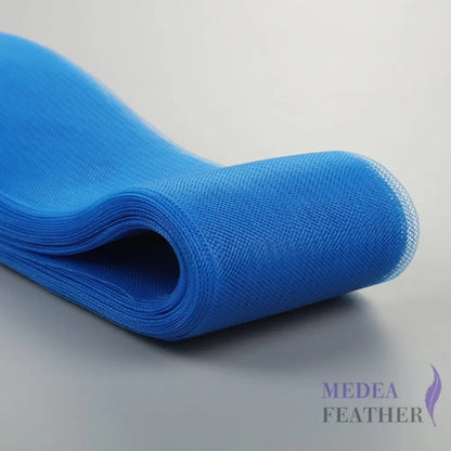 8cm Wide Plain Woven Crin Braid 21 Blue / 10 Meters