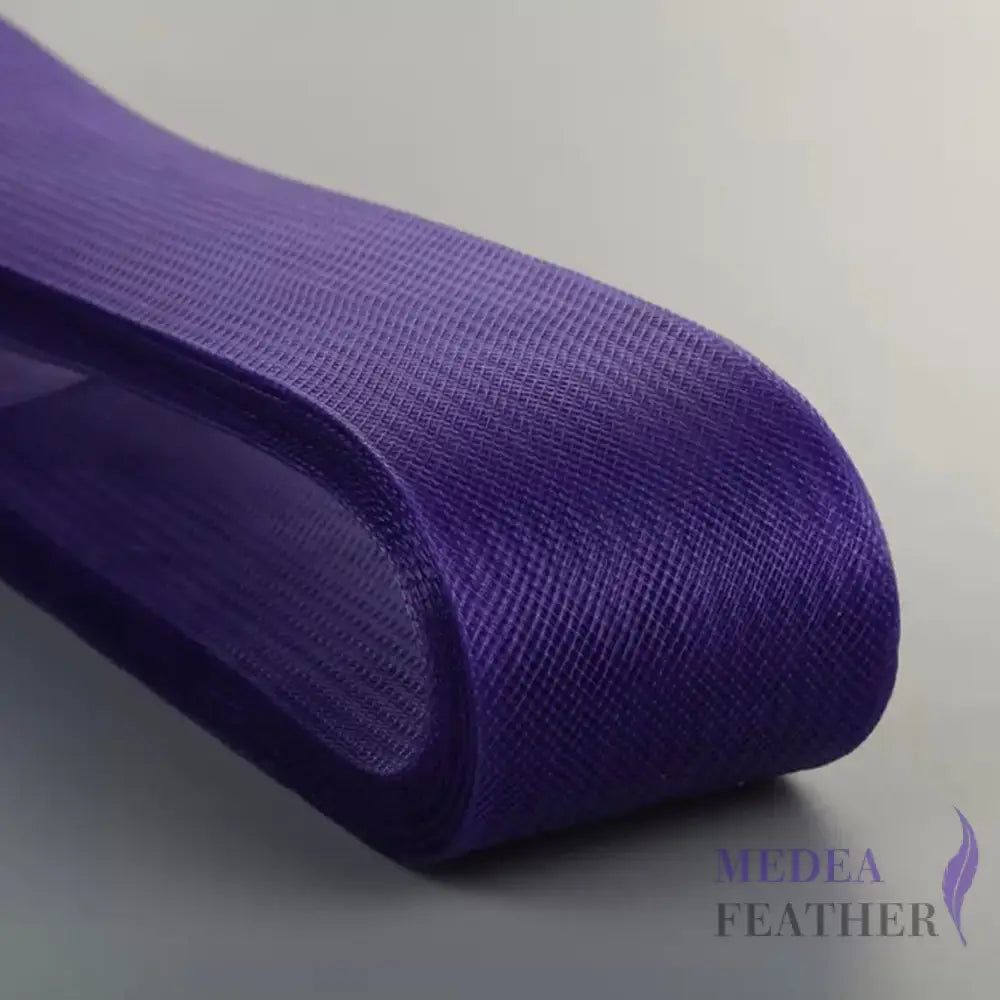 8cm Wide Plain Woven Crin Braid 25 Deep Purple / 10 Meters