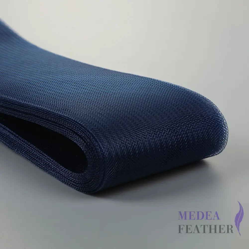 8cm Wide Plain Woven Crin Braid 28 Navy / 10 Meters