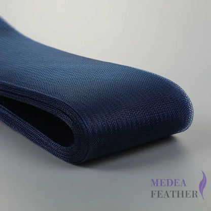 8cm Wide Plain Woven Crin Braid 28 Navy / 10 Meters