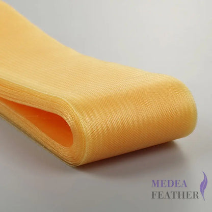 8cm Wide Plain Woven Crin Braid 29 Turmeric yellow / 10 Meters