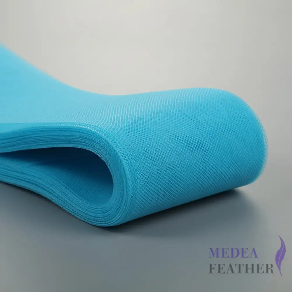 8cm Wide Plain Woven Crin Braid 30 Turquoise / 10 Meters