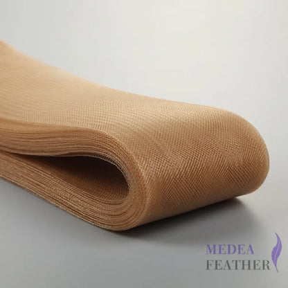 8cm Wide Plain Woven Crin Braid 32 Tan / 10 Meters