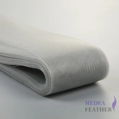 8cm Wide Plain Woven Crin Braid 34 Light gray / 10 Meters