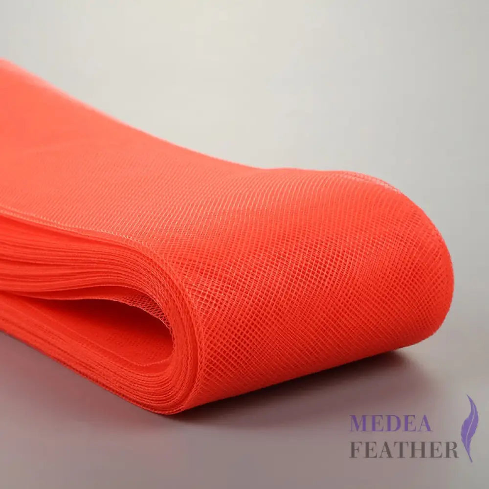 8cm Wide Plain Woven Crin Braid 41 Neon oranqge / 10 Meters