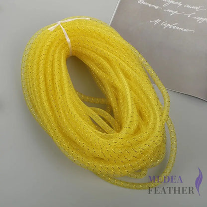 8mm Lurex Thread Tub Crinoline Yellow + Gold / 1 meter
