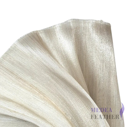 90cm Wide Lurex-thread Silk Abaca Fabric Silver / 1/2 Meter ready-to-ship