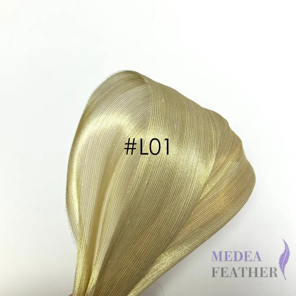 90cm Wide Silk Abaca Dazzling Fabric for Hat Making & Millinery #L01 gold ready-to-ship