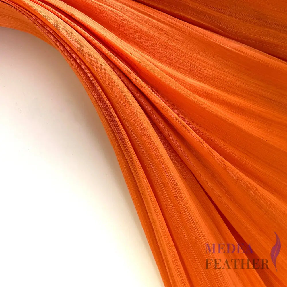 90cm Wide Silk Abaca Fabric Orange / 1/2 Meter ready-to-ship