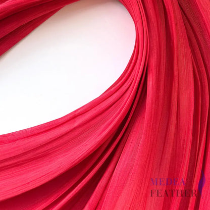 90cm Wide Silk Abaca Fabric Red / 1/2 Meter ready-to-ship