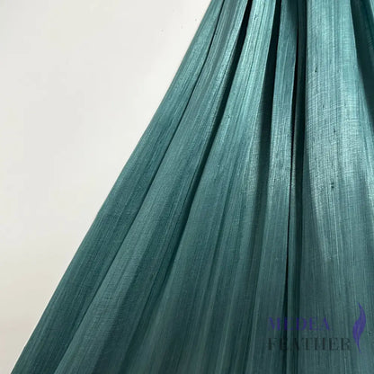90cm Wide Silk Abaca Fabric Teal Green / 1/2 Meter ready-to-ship