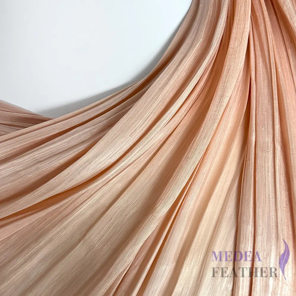 90cm Wide Silk Abaca Fabric Peach / 1/2 Meter ready-to-ship