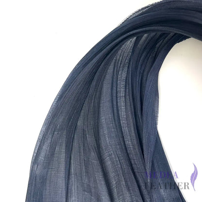 90cm Wide Silk Abaca Fabric #111 Dark Navy / 1/2 Meter ready-to-ship