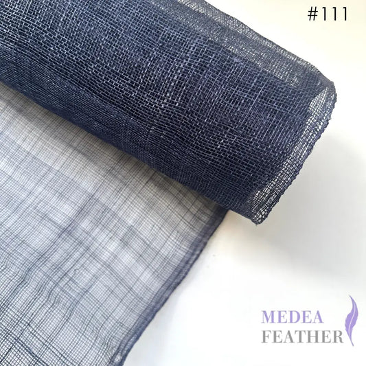 90cm Wide Stiff Sinamay 1 Meter - #111 Navy
