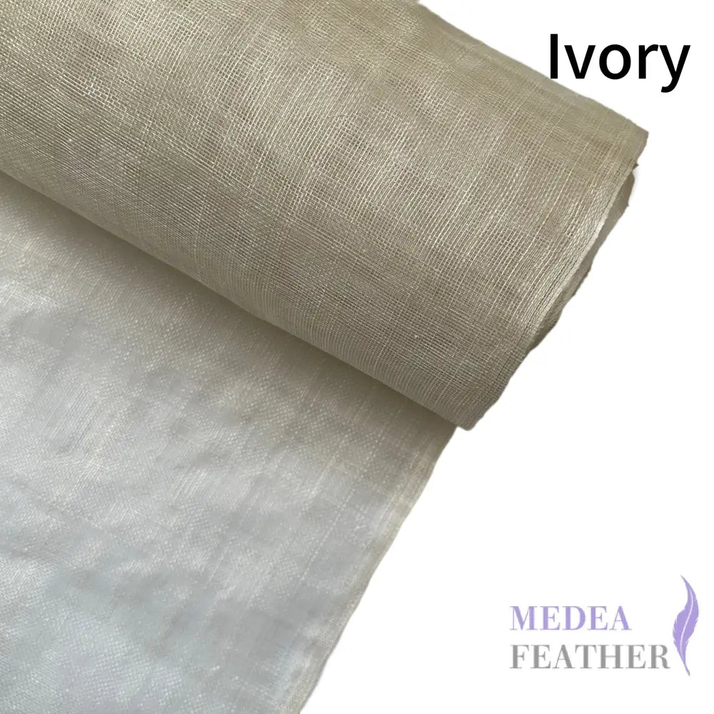 90cm Wide Stiff Sinamay 1 Meter - Ivory