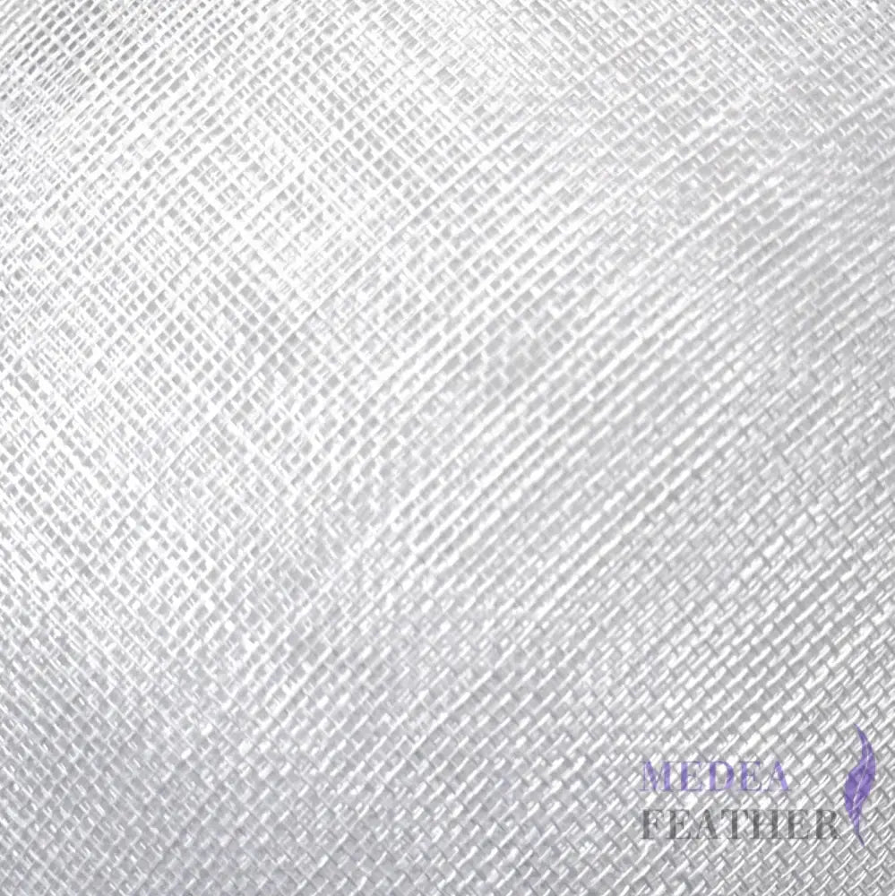90cm Wide Stiff Sinamay 1 Meter - White