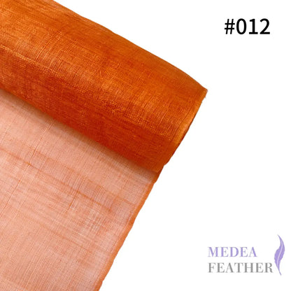 90cm Wide Stiffened Sinamay Fabric 1 Meter | Millinery Hat Making - #012 orange