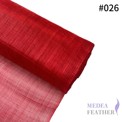 90cm Wide Stiffened Sinamay Fabric 1 Meter | Millinery Hat Making - #026 red