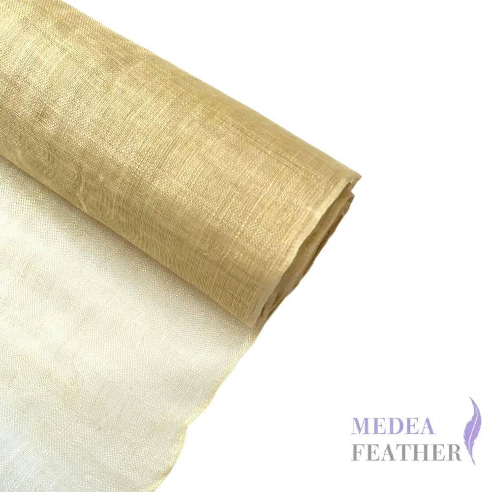 90cm Wide Stiffened Sinamay Fabric 1 Meter | Millinery Hat Making - #033 butter yellow