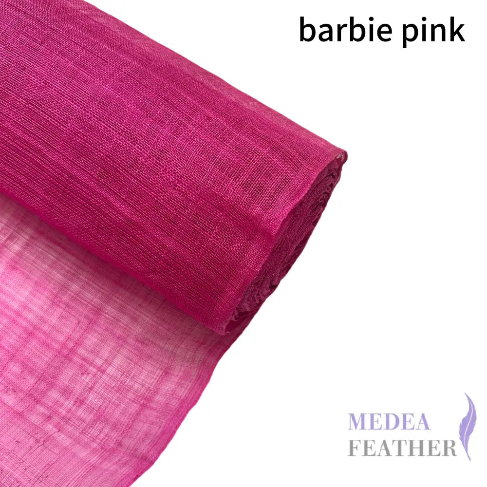 90cm Wide Stiffened Sinamay Fabric 1 Meter | Millinery Hat Making - barbie pink