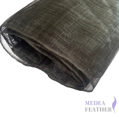 90cm Wide Stiffened Sinamay Fabric 1 Meter | Millinery Hat Making - Black Coffee