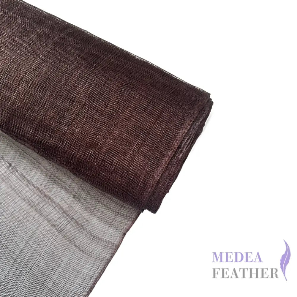 90cm Wide Stiffened Sinamay Fabric 1 Meter | Millinery Hat Making - Choco
