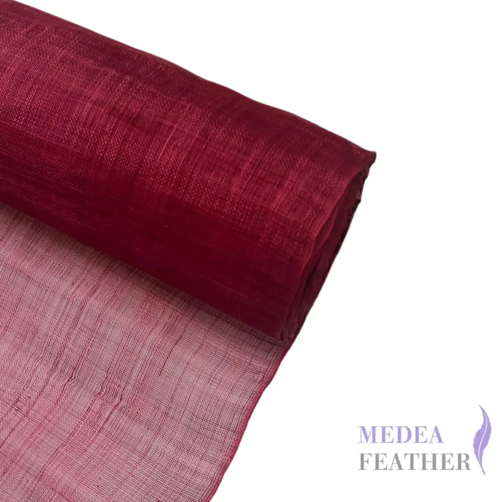 90cm Wide Stiffened Sinamay Fabric 1 Meter | Millinery Hat Making - wine