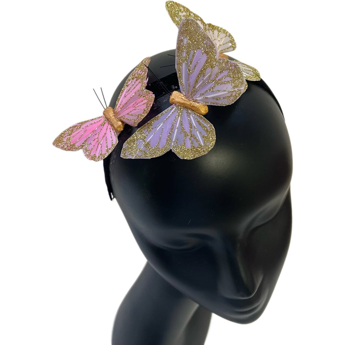 Handmade Glitter Feather Butterflies - Mixed Colors 12 pcs set