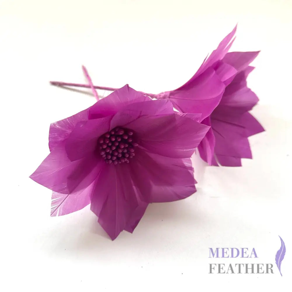 9cm Feather Daisies - Pack of 2 DS250906 #95 violet / feather