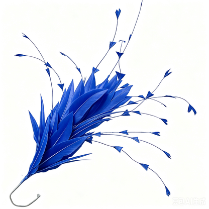 Goose and Long Trimmed Coque Feather Mount FM514