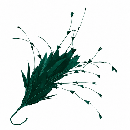 Goose and Long Trimmed Coque Feather Mount FM514