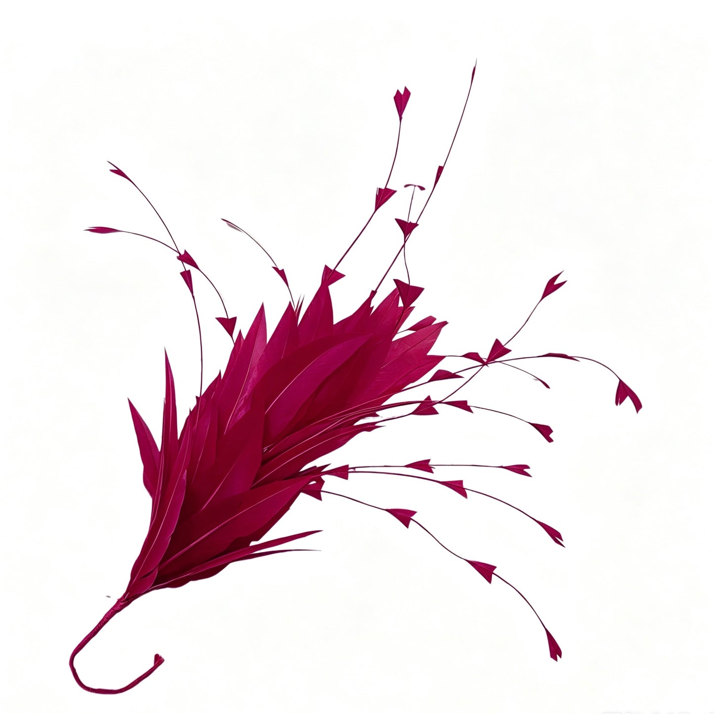 Goose and Long Trimmed Coque Feather Mount FM514