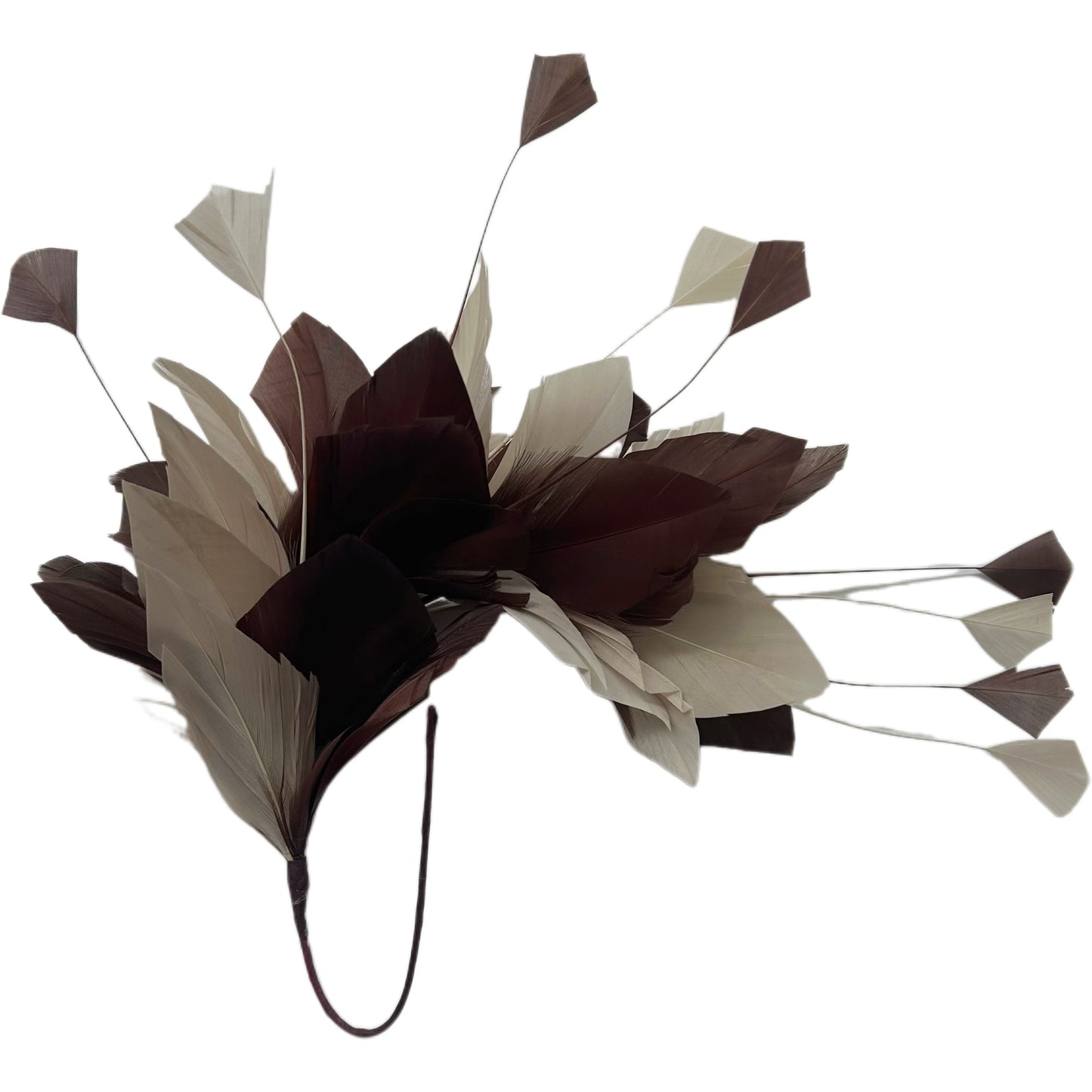 Diamond Coque & Goose Feather Flower Mount FM082