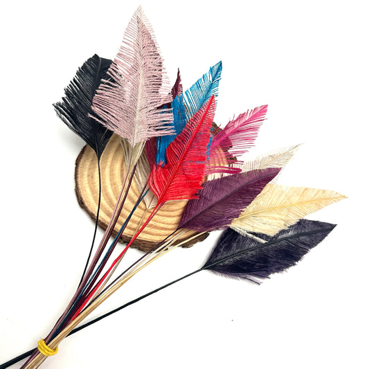 *Sales* 25cm Long Arrowhead Ostrich Feather (1 pack=5 pieces)