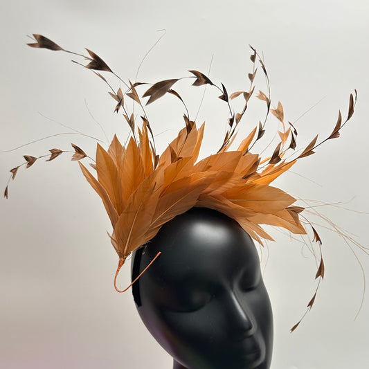 "Starry"/ Handmade Gradient Design Feather Flower Mount