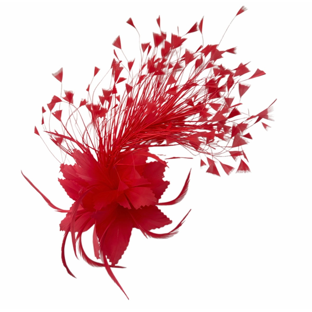 Peacock Hair Diamond Tip and Goose Feather Flower Mount  DS250529