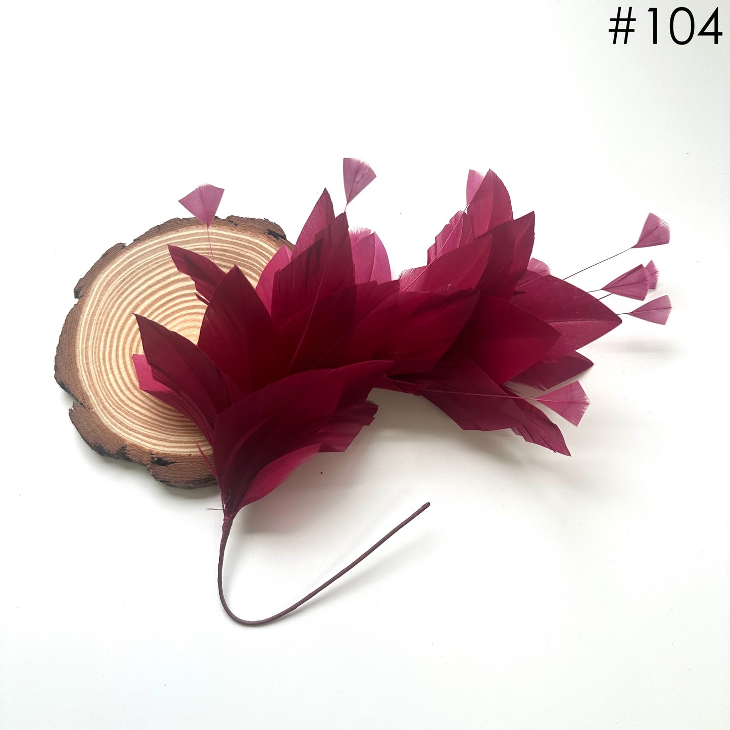 Diamond Coque & Goose Feather Flower Mount FM082