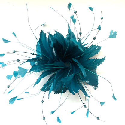 "Flying Flowers and Butterflies "/Handmade Feather Flower Mount
